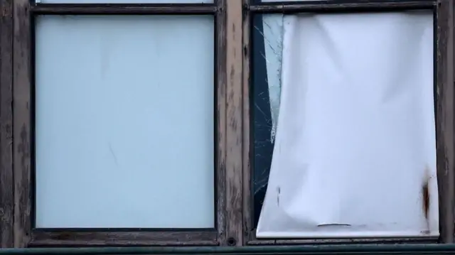 A window believed to have been used in what the French Interior Ministry said
