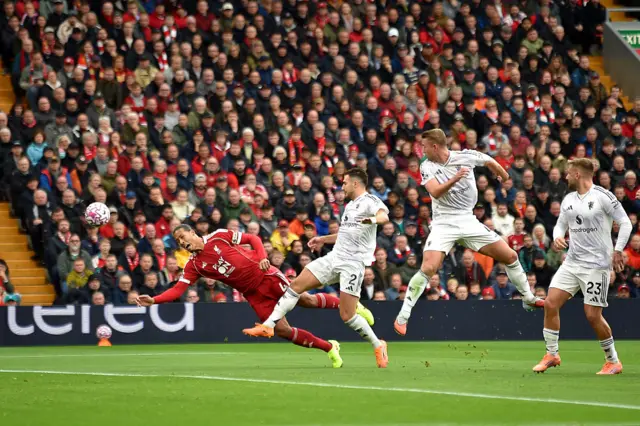 Virgil van Dijk  heads wide