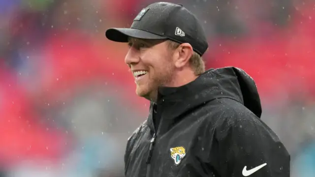 Jacksonville Jaguars head coach Liam Coen before their game with the Los Angeles Rams at Wembley