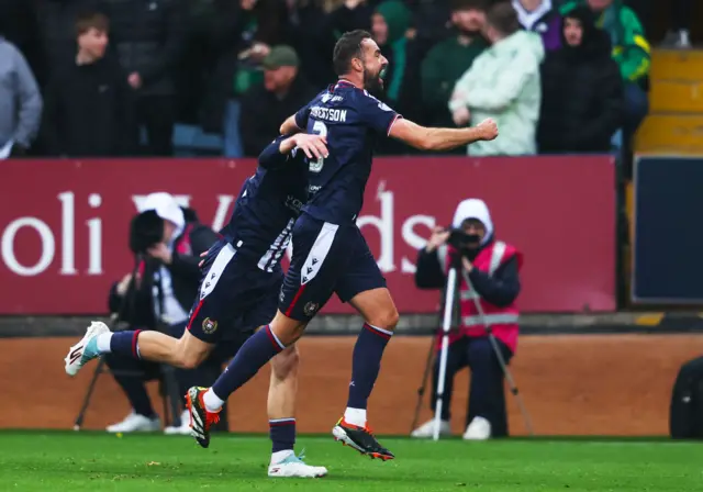 Clark Robertson celebrates his opener