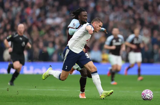 Tottenham Hotspur's Micky van de Ven in action
