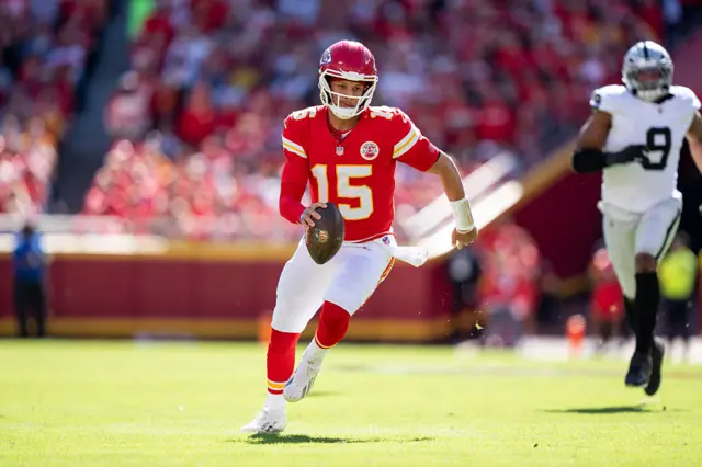 Patrick Mahomes running