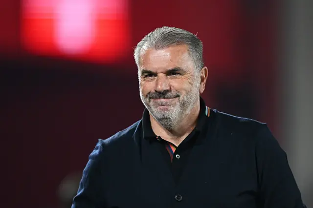 Ange Postecoglou, Manager of Nottingham Forest, looks on