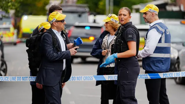 Emergency workers in Manchester