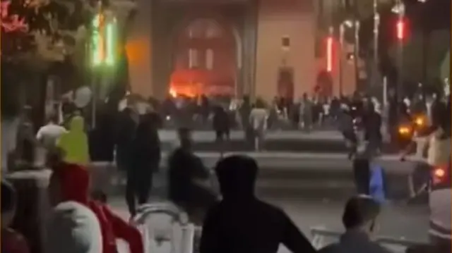 Verified footage shows a fire inside a building in the south-western city of Taroudant