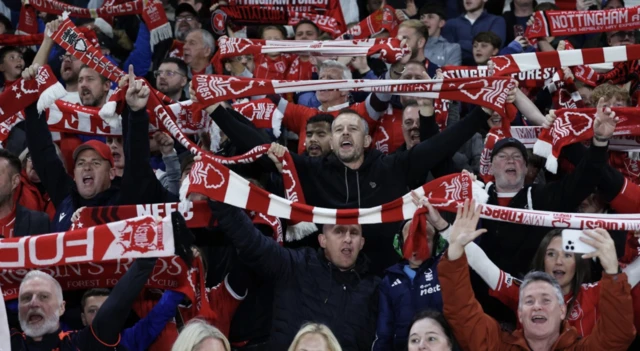 Nottingham Forest fans in the stands
