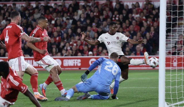 FC Midtjylland's Ousmane Diao scores