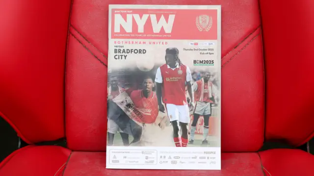 The matchday programme at Rotherham v Bradford