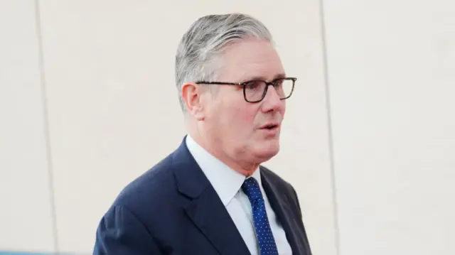 Keir Starmer arriving at the European Political Community summit in Copenhagen