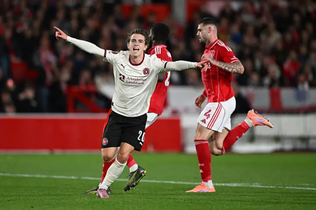 Valdemar Andreasen of FC Midtjylland celebrates