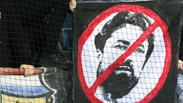 'Martin out' banner