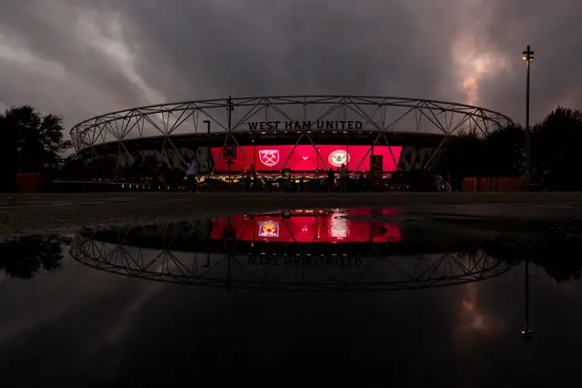 A general view outside the stadium