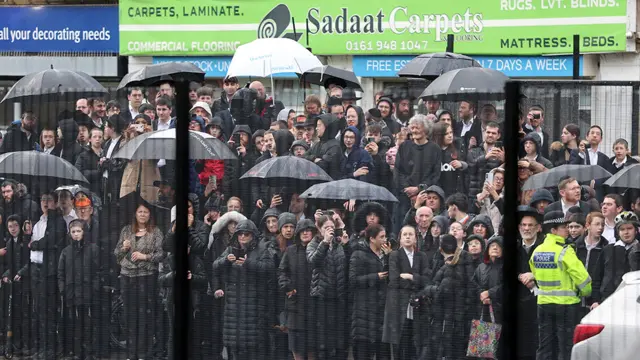 Dozens of people turned out to see the King