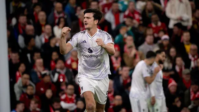 Harry Maguire celebrates