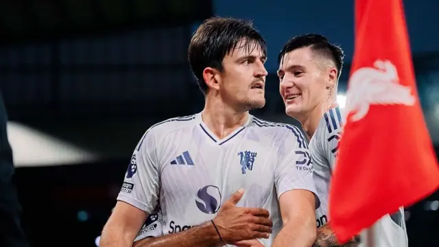 Harry Maguire celebrates