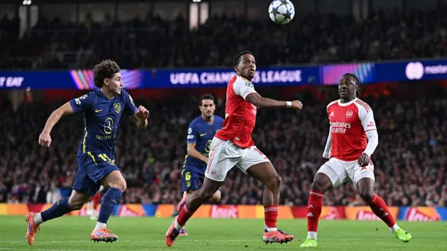 Jurrien Timber playing for Arsenal