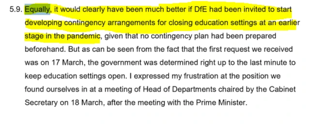 The witness statement of Jonathan Slater, then-permanent secretary