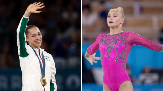 Kaylia Nemour of Algeria and Angelina Melnikova.