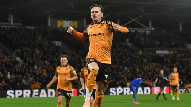 Liam Millar celebrates scoring