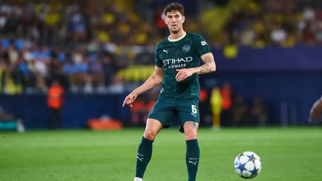 John Stones playing for Manchester City