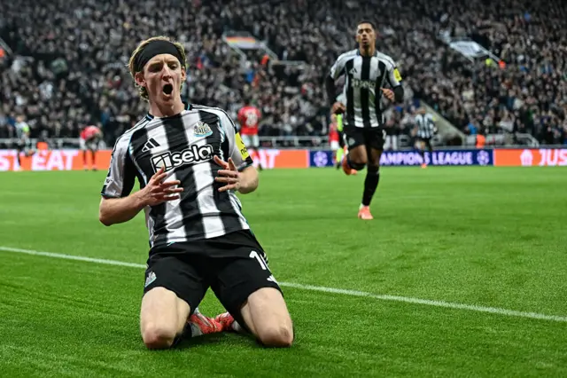 Anthony Gordon celebrates