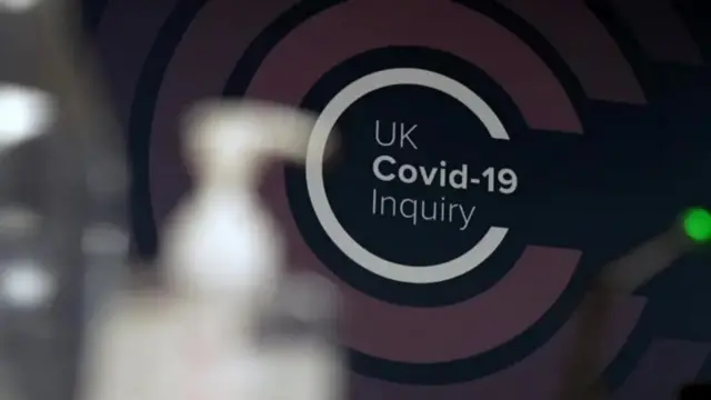 Signage which reads ‘UK Covid-19 inquiry’.
