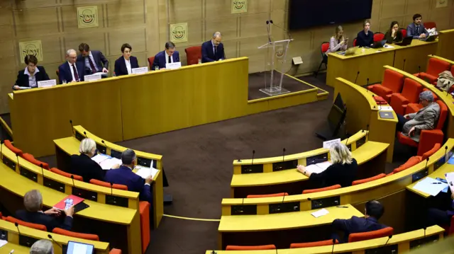 A view of the committee room