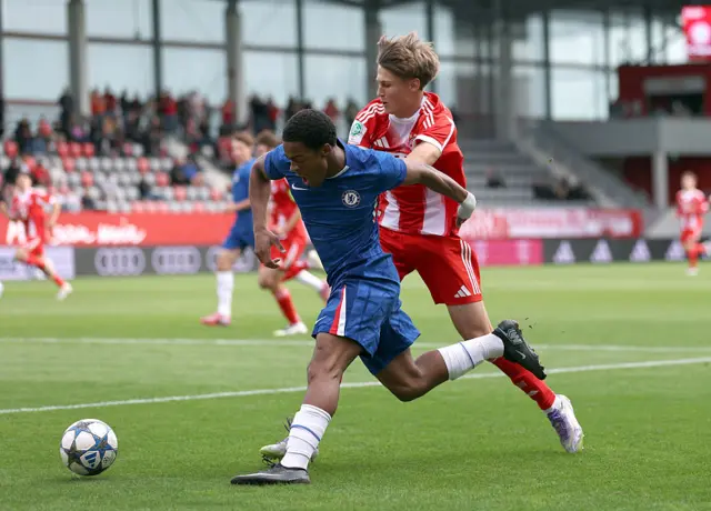 Ryan Kavuma-McQueen playing for Chelsea youth
