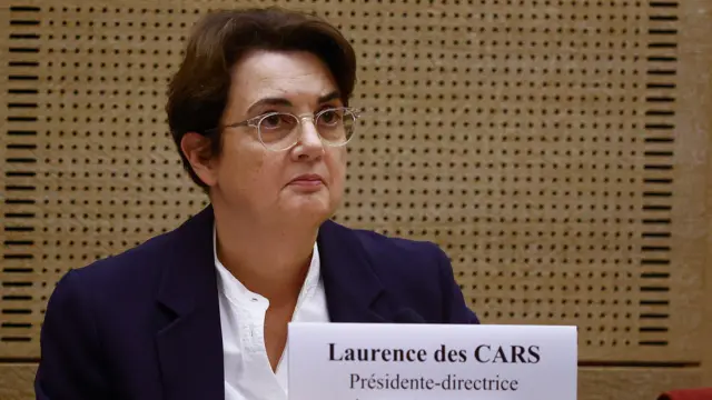 The president and director of the Louvre, Laurence des Cars