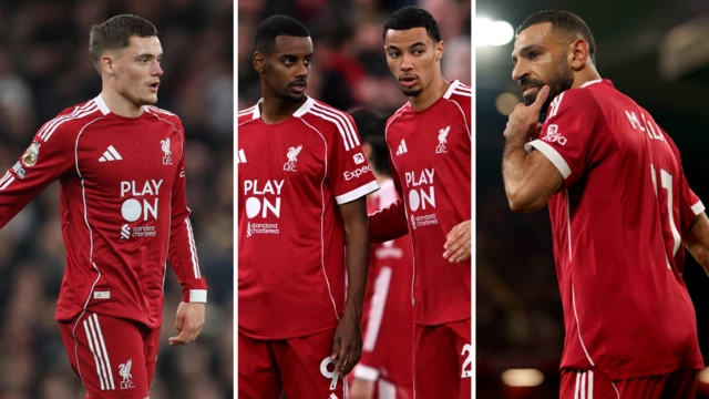 Split graphic: Florian Wirtz, Alexander Isak, Hugo Ekitike, Mohamed Salah