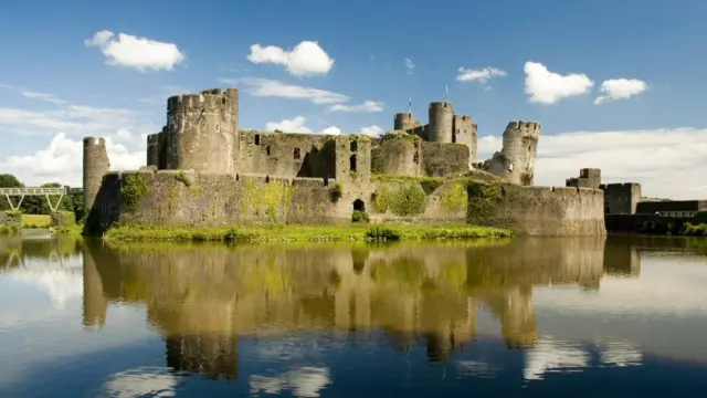 A photo of Caerphilly Castle