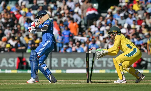 KL Rahul is bowled