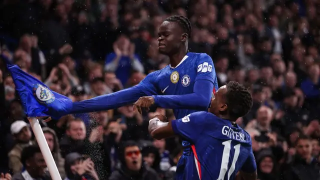 Tyrique George of Chelsea celebrates