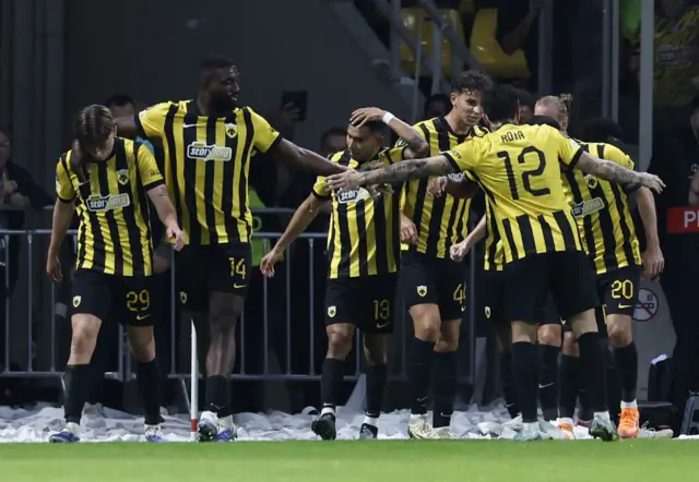 AEK Athens celebrate