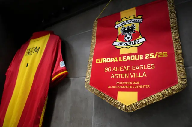 Penant for Go Ahead Eagles v Aston Villa in the Europa League