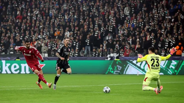 Hugo Ekitike scores for Liverpool