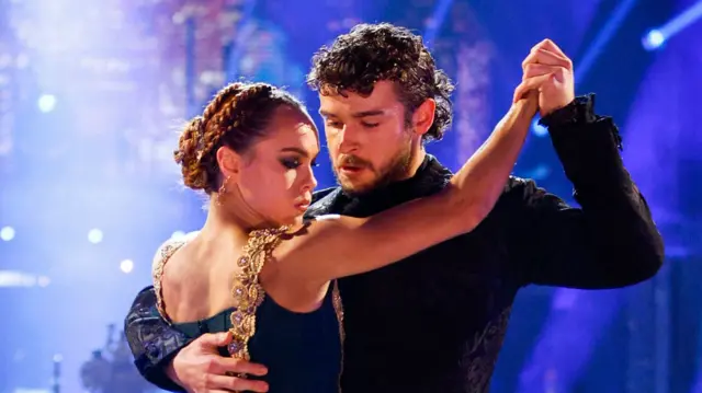 Pro dancer Alexis Warr with contestant George Clarke