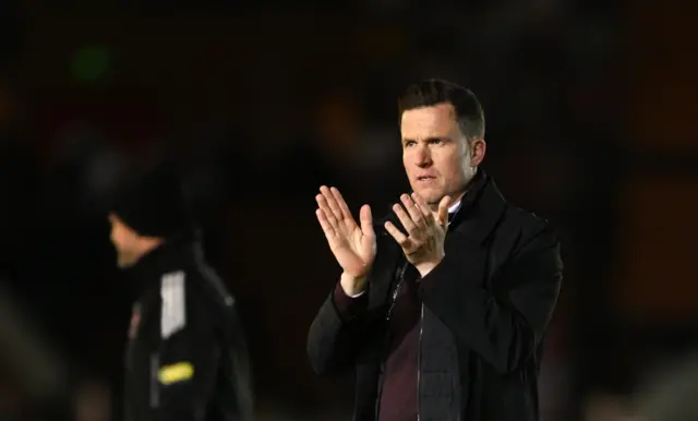 Gary Caldwell applauds