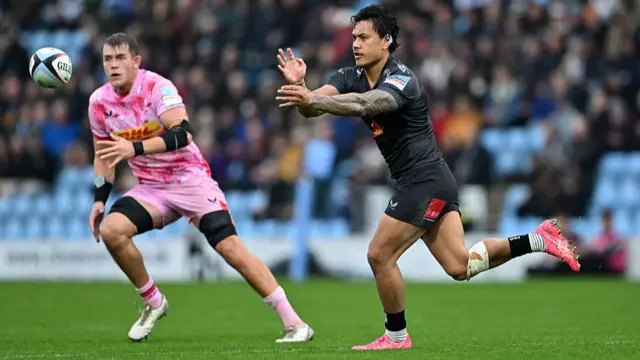 Len Ikitau, one of Australia's star performers in their series against the British and Irish Lions, made his first appearance for Exeter
