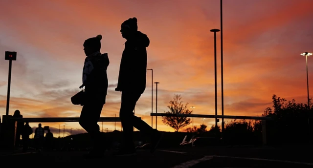 Fans arrive at Elland Road