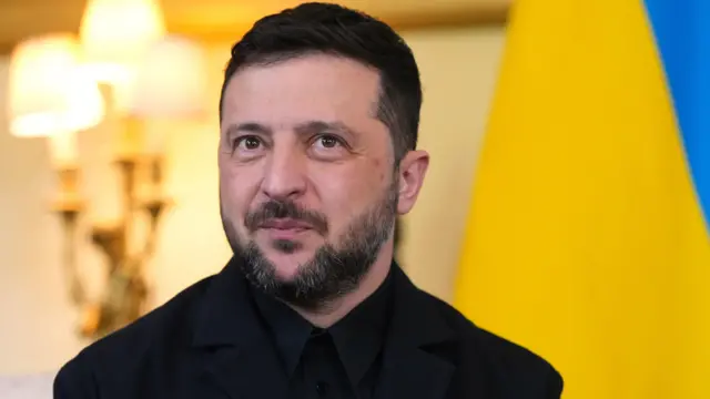 Ukrainian President Volodymyr Zelensky during a bilateral meeting with Starmer