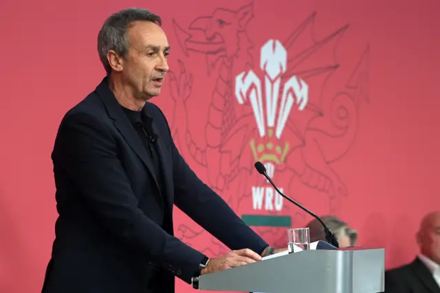 WRU Director of Rugby and Elite Performance Dave Reddin speaking in a press conference