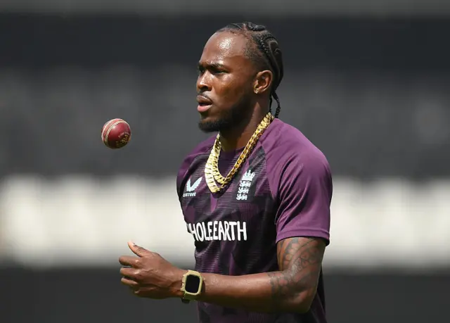Jofra Archer in the nets