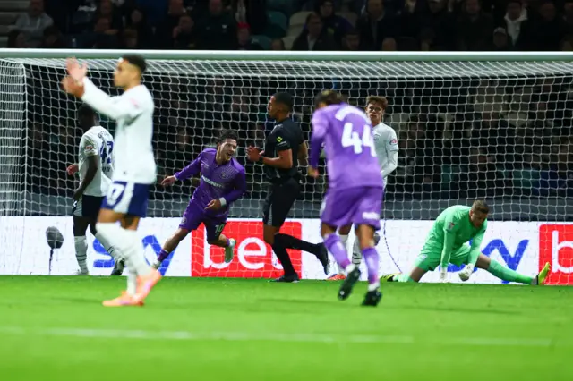 Callum O'Hare of Sheffield United scores