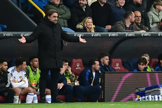 Daniel Farke gestures on the touchline