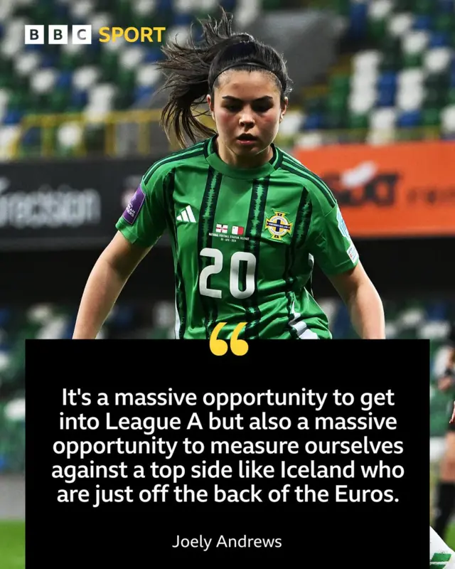 Joely Andrews in action for Northern Ireland