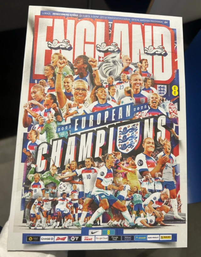 England match programme