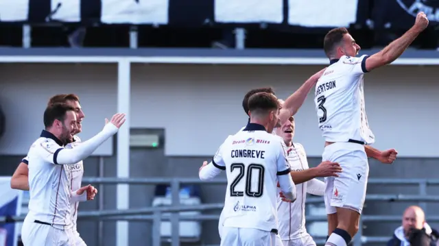 Dundee players celebrating