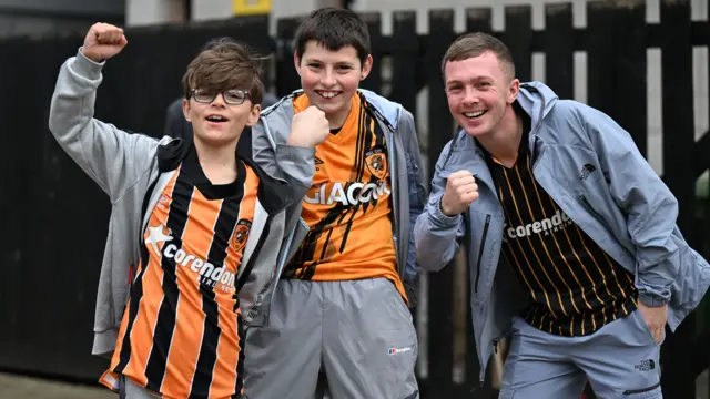 Hull fans before their game against Charlton