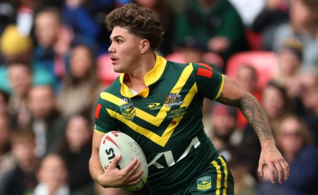 Australia's Reece Walsh in action